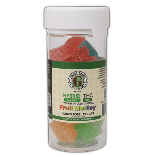 Hybrid Live Resin THC Gummies 300mg Fruit Medley 20ct - sold by Green Treez Company