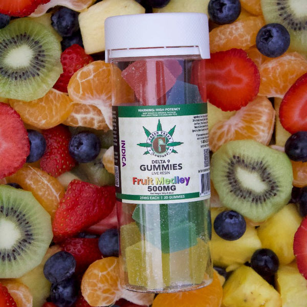 Indica Live Resin Gummies 500mg Delta 9 THC Fruit Medley - sold by Green Treez Company