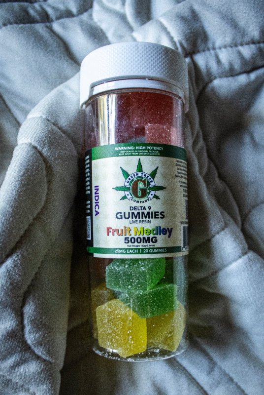 Indica Live Resin Gummies 500mg Delta 9 THC Fruit Medley - sold by Green Treez Company