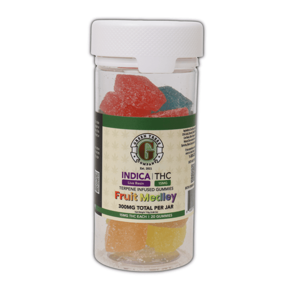 Indica Live Resin THC Gummies 300mg 20ct Fruit Medley - sold by Green Treez Company