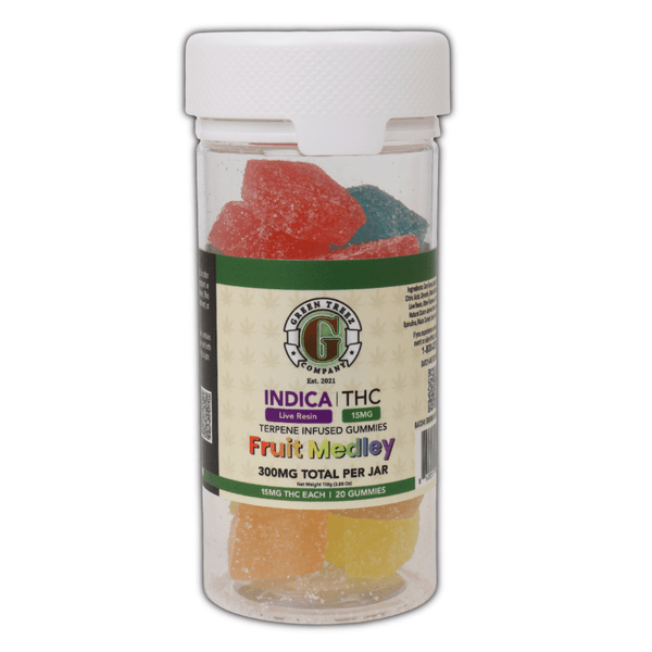 Indica Live Resin THC Gummies 300mg 20ct Fruit Medley - sold by Green Treez Company