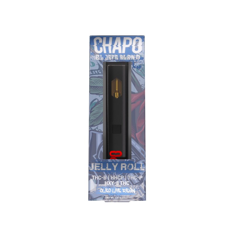 Chapo Extrax Jelly Roll Disposable | 3.5 gram | El Jefe THC Blend Green Treez Company Chapo Extrax Jelly Roll Disposable | 3.5 gram | El Jefe THC Blend Green Treez Company