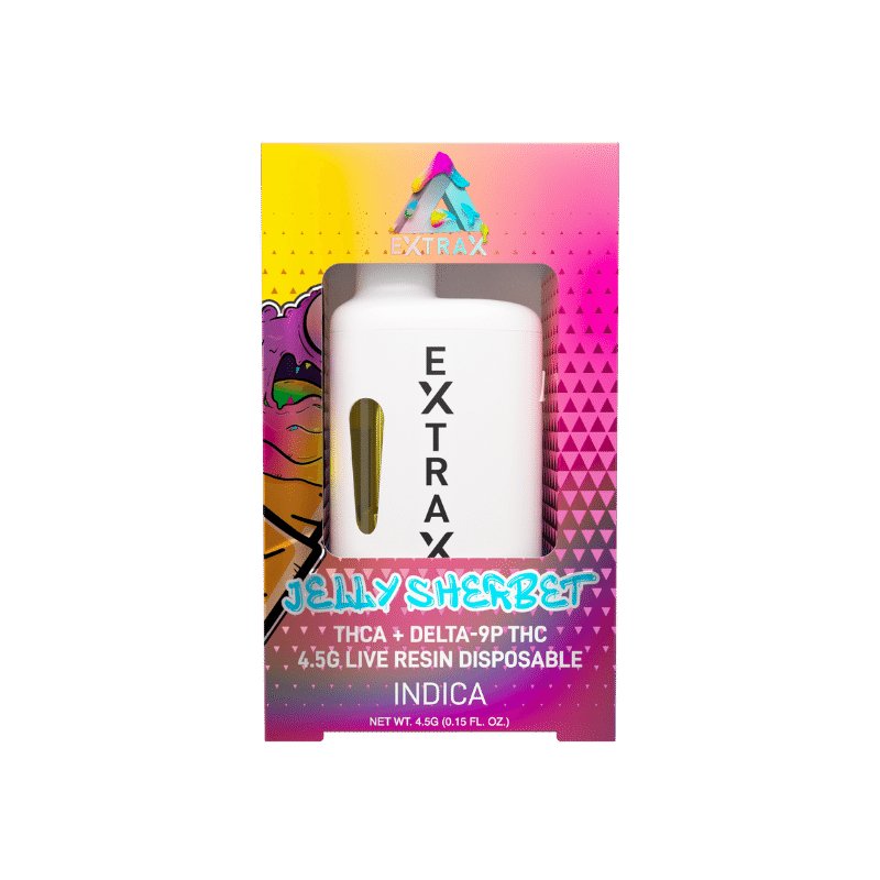 Delta Extrax Jelly Sherbet Disposable | 4.5 grams | THCa Delta 9 THCp Green Treez Company Delta Extrax Jelly Sherbet Disposable | 4.5 grams | THCa Delta 9 THCp Green Treez Company