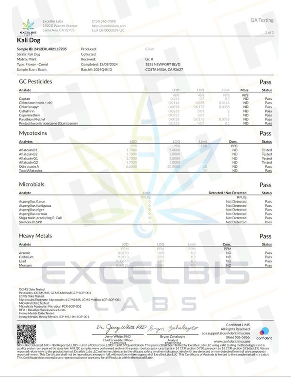 Kali Dog Flower THCa - sold by Green Treez Company