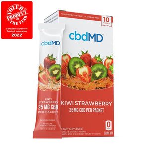 Kiwi Strawberry Drink Powder Pack of 10 Broad Spectrum CBD 250mg - sold by Green Treez Company