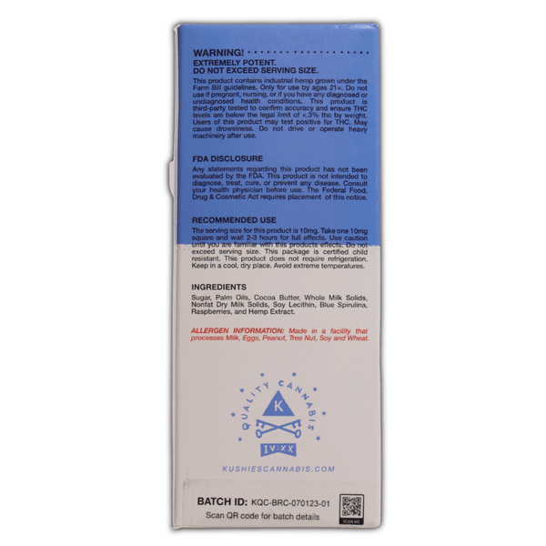 Kushies 100mg THC Gourmet Chocolate Bars - All Flavors - sold by Green Treez Company