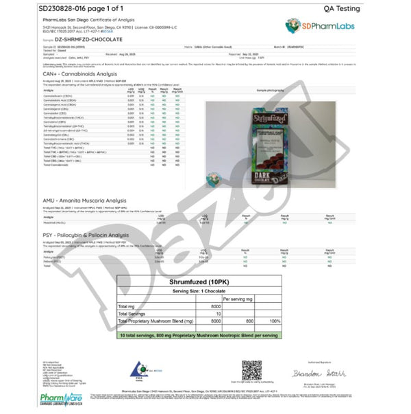Legal Psychedelic Mushroom Chocolate Shrumfuzed 8000mg - sold by Green Treez Company
