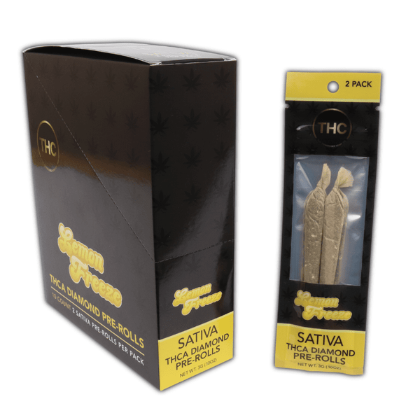 Lemon Freeze THCa Diamond Prerolls 2x 1g - sold by Green Treez Company