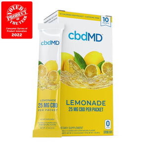 Lemonade Drink Powder Pack of 10 Broad Spectrum CBD 250mg - sold by Green Treez Company