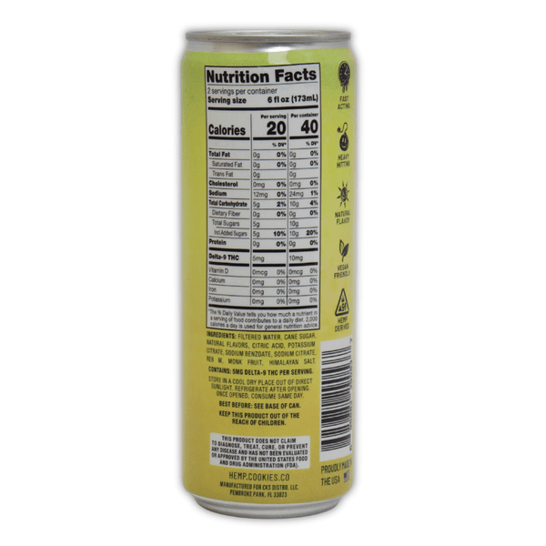 Lemonchello Lemonade Seltzer 10mg Delta 9 THC - sold by Green Treez Company