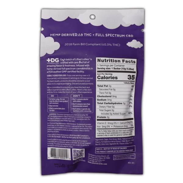 Lifted Lollies 30mg 20mg D9 10mg CBD - sold by Green Treez Company