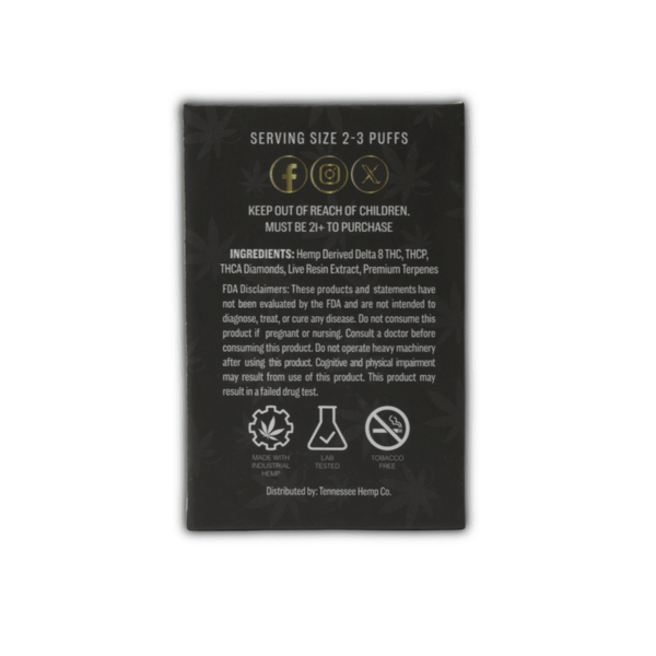 Live Resin 2g THCa Disposables - sold by Green Treez Company