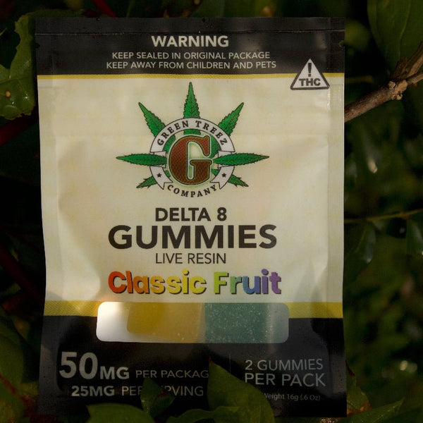 Live Resin Classic Fruit Gummies 50mg Delta 8 THC - sold by Green Treez Company