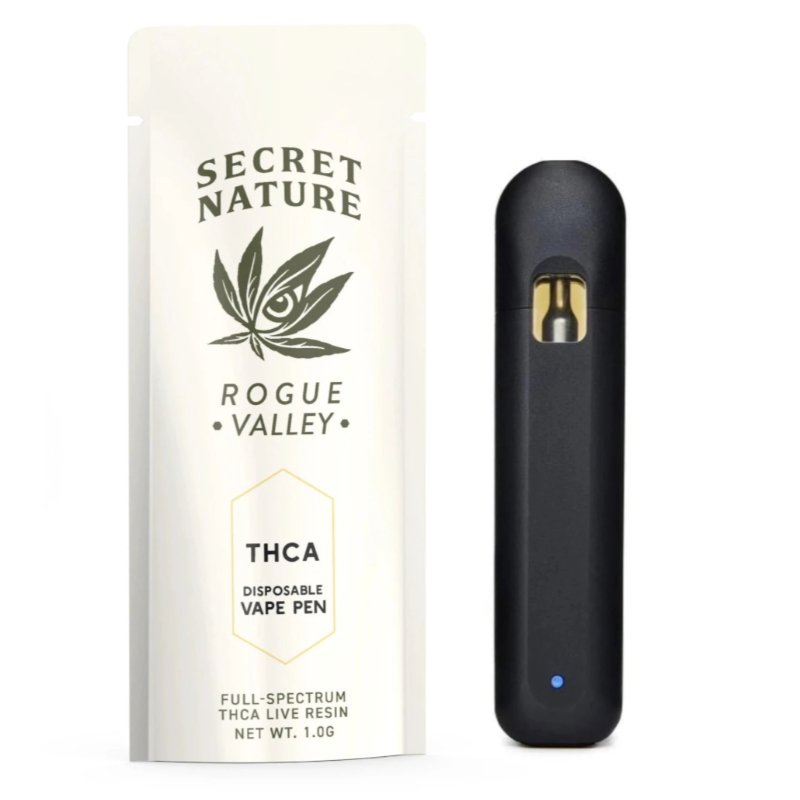 Secret Nature Rogue Valley Disposable | 1 gram | THCa Live Resin Green Treez Company Secret Nature Rogue Valley Disposable | 1 gram | THCa Live Resin Green Treez Company