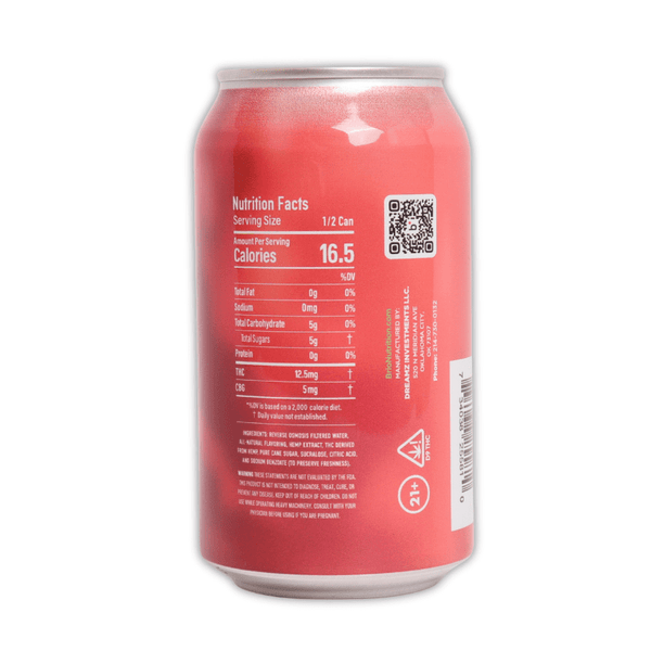 Low Sugar Cherry Cola Soda 35mg THC CBG - sold by Green Treez Company