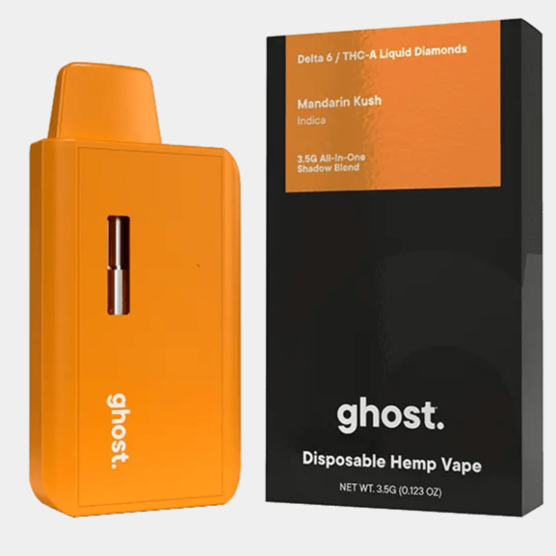 Ghost Disposable Vapes Vapes Bars Ghost 4in1 Starter Vape Kit Ghost Mandarin Kush Shadow Blend Disposable | 3.5 grams | Delta 6 THCa Green Treez Company Ghost Disposable Vapes Vapes Bars Ghost 4in1 Starter Vape Kit Ghost Mandarin Kush Shadow Blend Disposable | 3.5 grams | Delta 6 THCa Green Treez Company