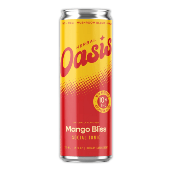 Mango Bliss Social Tonic 10mg THC CBG Mushrooms - sold by Green Treez Company