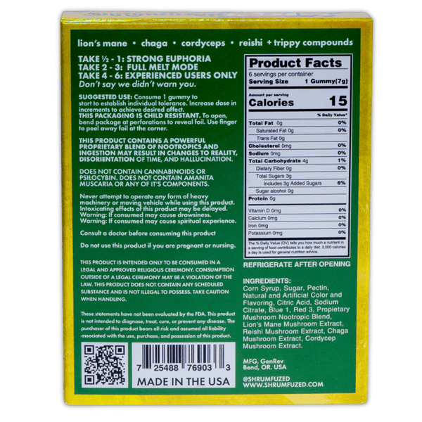 Mango Shrumfuzed MAX Legal Psychedelic Gummies 6ct - sold by Green Treez Company