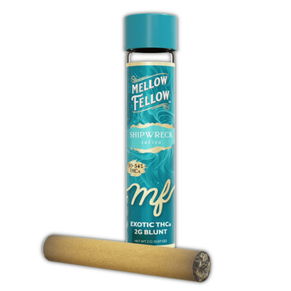 Mellow Fellow Infused THCa Blunts Glass Tip 2g - All Strains - sold by Green Treez Company