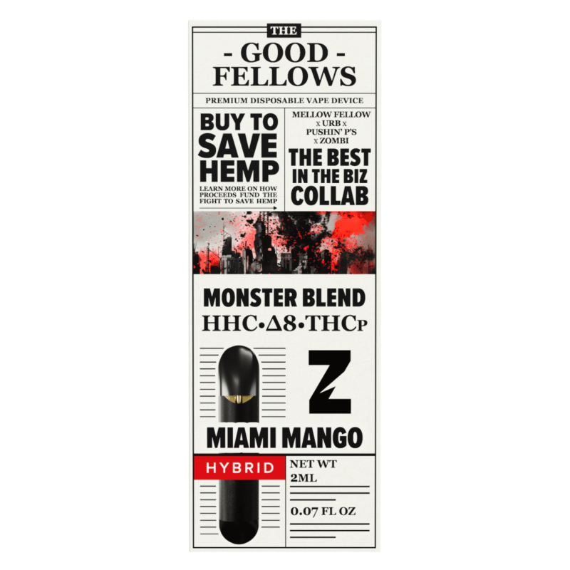 GoodFellows Miami Mango Monster Disposable | 2g | HHC THCp Green Treez Company GoodFellows Miami Mango Monster Disposable | 2g | HHC THCp Green Treez Company