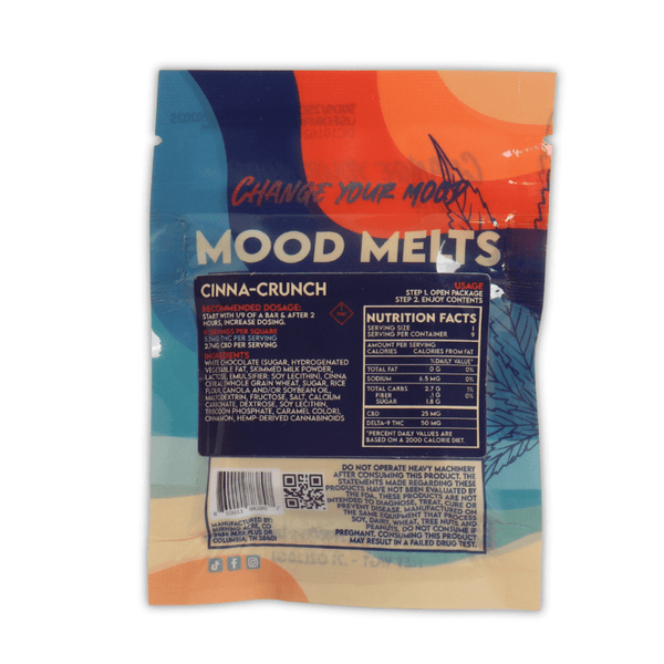 Mood Melts Chocolate Squares 75mg THC CBD - sold by Green Treez Company