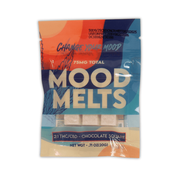 Mood Melts Chocolate Squares 75mg THC CBD - sold by Green Treez Company