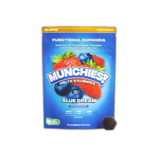 Munchies Blue Dream 20 count THC gummies - sold by Green Treez Company