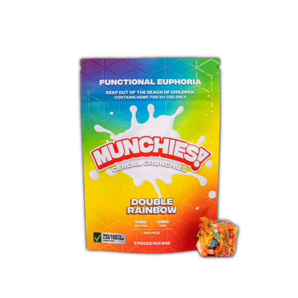 Munchies Double Rainbow THC 5 count cereal bites - sold by Green Treez Company