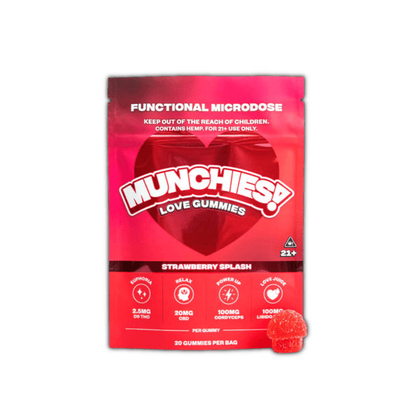 Munchies Love THC gummies 20 count - sold by Green Treez Company