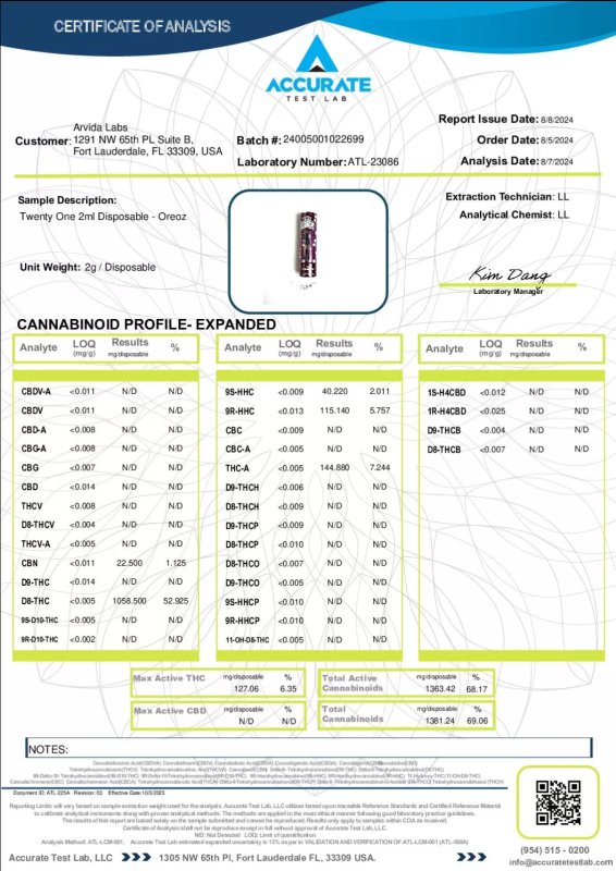 O Cookies Live Resin Cartridge 2g THCa - sold by Green Treez Company