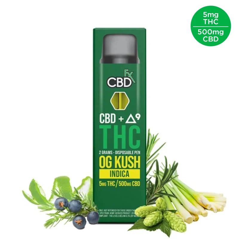 CBDfx OG Kush Disposable | 500mg | Full Spectrum CBD Green Treez Company CBDfx OG Kush Disposable | 500mg | Full Spectrum CBD Green Treez Company