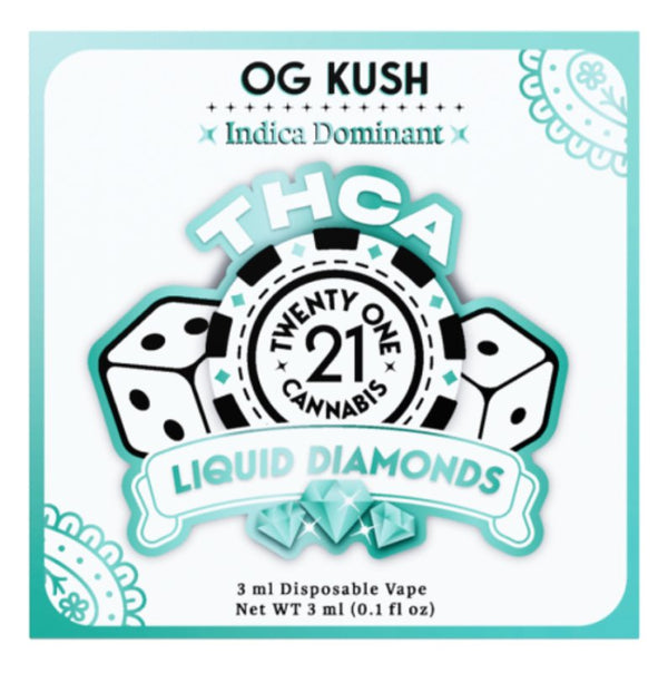 OG Kush Liquid Diamonds Disposable 3g THCa - sold by Green Treez Company