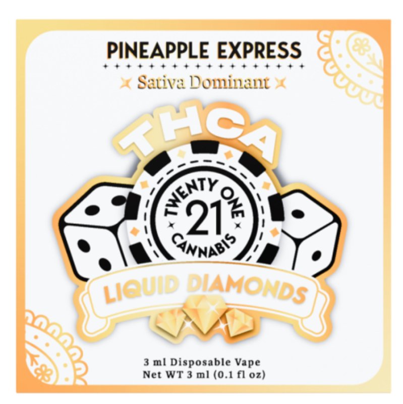 Thca Diamonds Disposable Vape Twenty One Pineapple Express Disposable | 3 grams Thca Diamonds Disposable Vape Twenty One Pineapple Express Disposable | 3 grams
