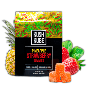Pineapple Strawberry Kush Kube 300mg THC CBD - sold by Green Treez Company