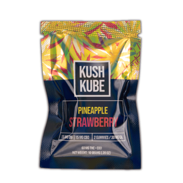 Pineapple Strawberry Kush Kube 60mg THC CBD 2 Count - sold by Green Treez Company