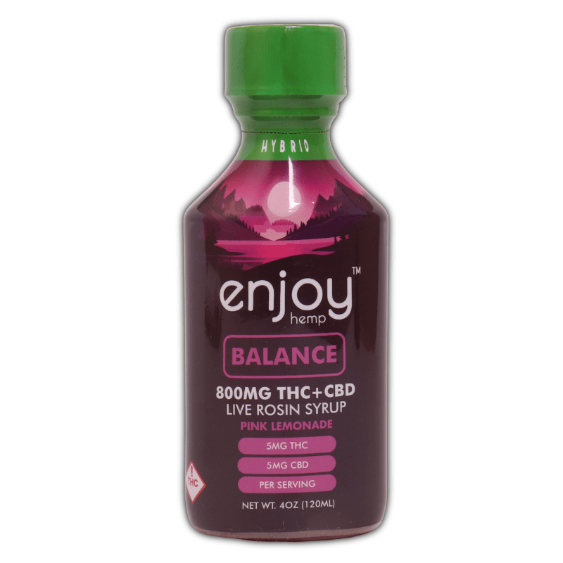 Enjoy Hemp Pink Lemonade Balance Syrup | 800mg | Delta 9 THC CBD Enjoy Hemp Pink Lemonade Balance Syrup | 800mg | Delta 9 THC CBD