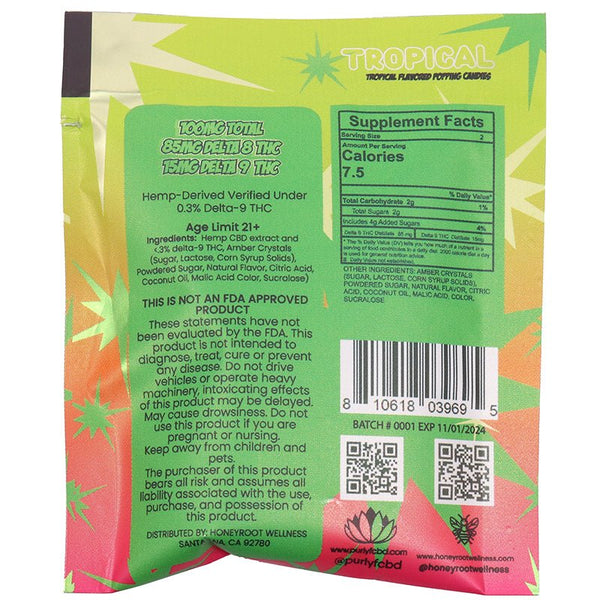 Popping Candy Tropical 100mg THC Blend - sold by Green Treez Company