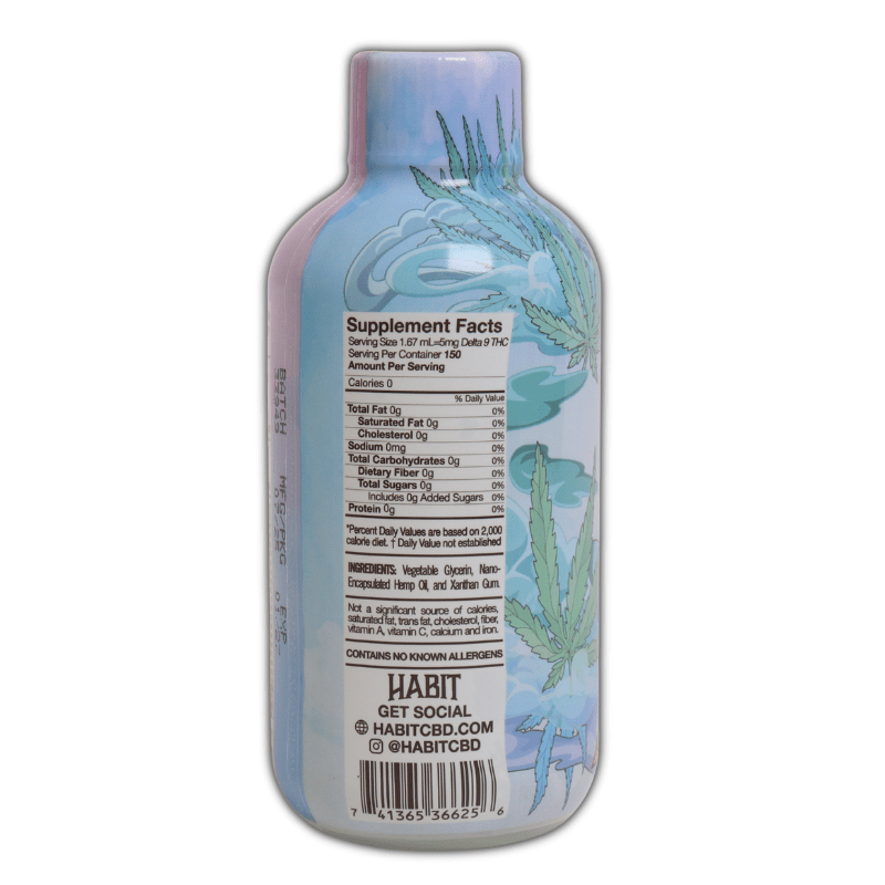 Habit Hemp Pure Unflavored THC Syrup | 750mg | Delta 9 THC Green Treez Company Habit Hemp Pure Unflavored THC Syrup | 750mg | Delta 9 THC Green Treez Company