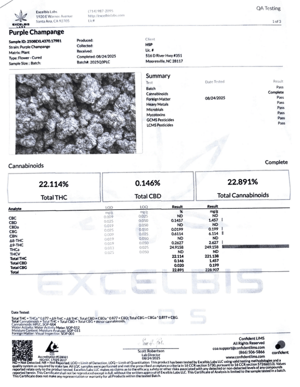 Purple Champagne Craft Primo THCa Preroll 1.5g - sold by Green Treez Company