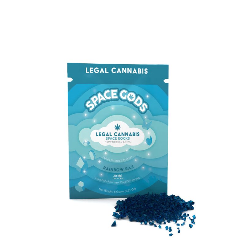Space Gods Pop Rocks Rainbow Raz | 30mg | Delta 9 THC CBD – Green Treez ...