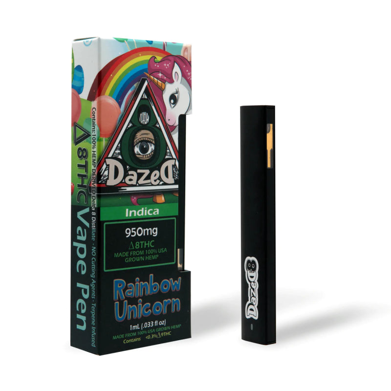 Dazed8 Rainbiw Unicorn Disposable | 1 gram | Delta 8 THC Green Treez Company Dazed8 Rainbiw Unicorn Disposable | 1 gram | Delta 8 THC Green Treez Company