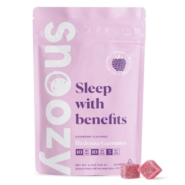 Raspberry Sleep Bedtime Gummies 500mg THC CBN CBD - sold by Green Treez Company