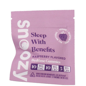 Raspberry Sleep Bedtime Gummies 50mg THC CBN CBD - sold by Green Treez Company