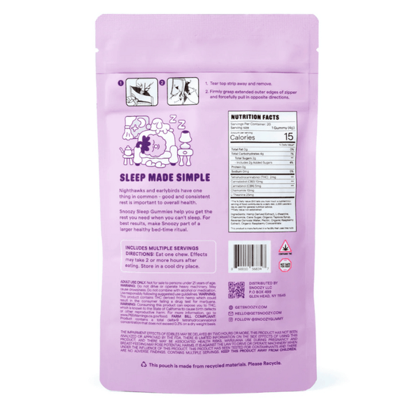 Raspberry Sleep Bedtime Gummies Microdose 340mg THC CBN CBD - sold by Green Treez Company