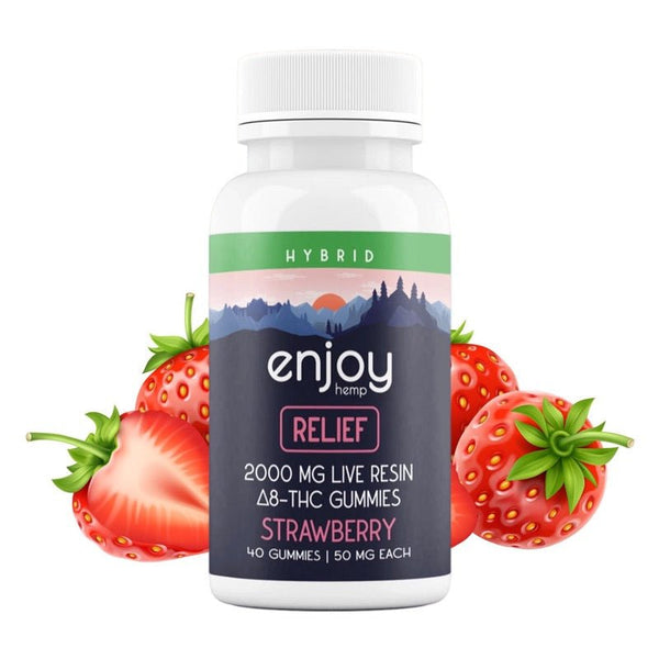 Relief Strawberry Gummies Delta 8 THC 2000mg - sold by Green Treez Company