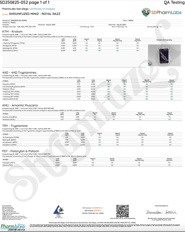 Royal Razz Shrumfuzed Miniz 3200mg 10pk - sold by Green Treez Company