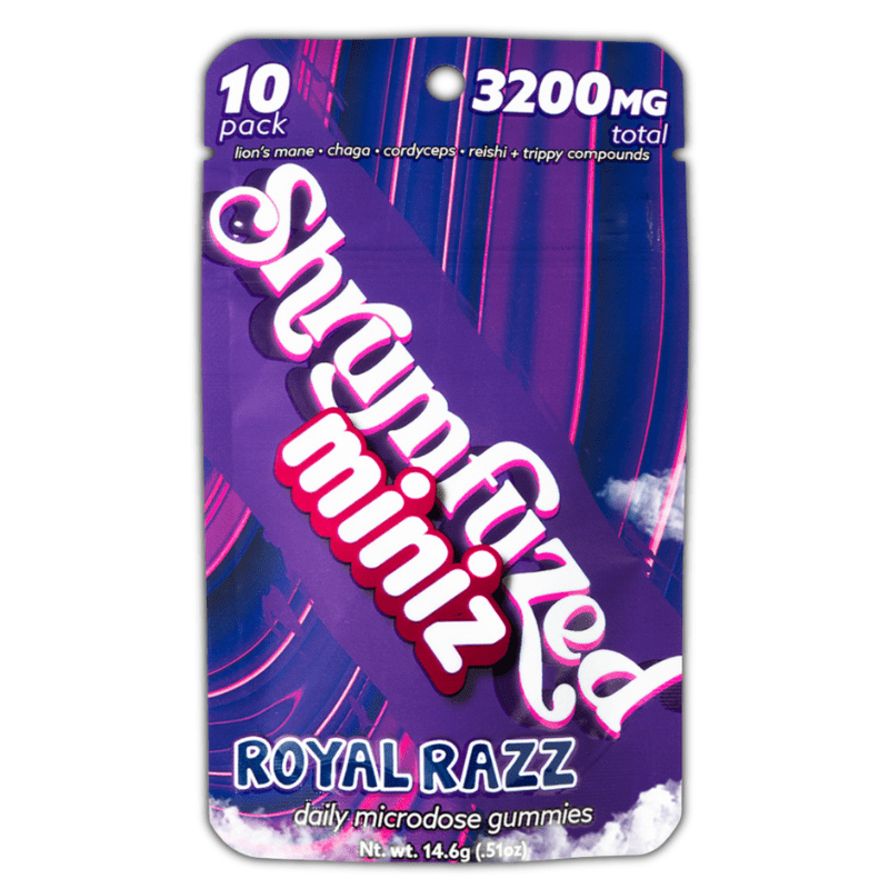 Shrumfuzed Miniz Royal Razz Gummies 3200mg 10ct | Legal Mushrooms ...