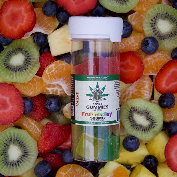Sativa Live Resin Gummies 500mg Delta 9 THC Fruit Medley - sold by Green Treez Company