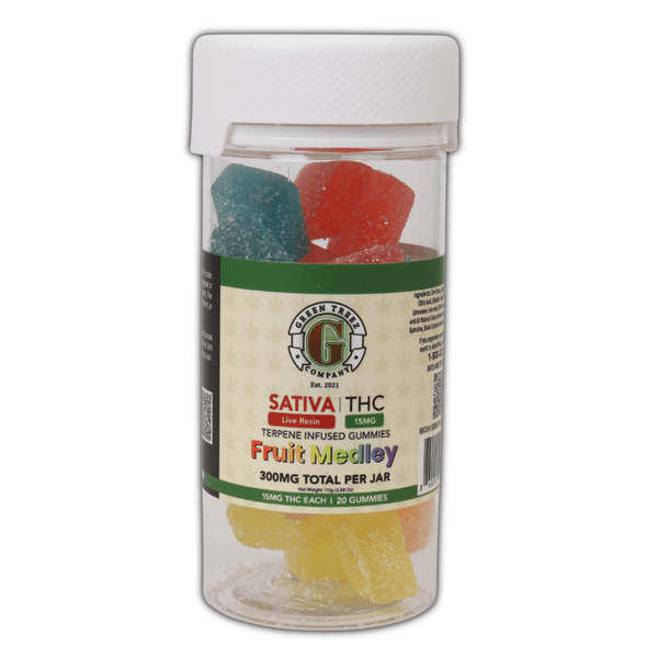 Sativa Live Resin THC Gummies Fruit Medley 300mg 20ct - sold by Green Treez Company