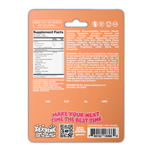 Sex9ine 4 Count Chews For her - sold by Green Treez Company